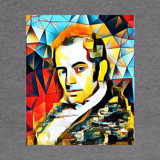 Washington Irving Abstract Portrait | Washington Irving Abstract Artwork 15 by JustLit